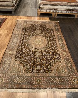 Hand Knotted Pure Silk Tabriz Rug