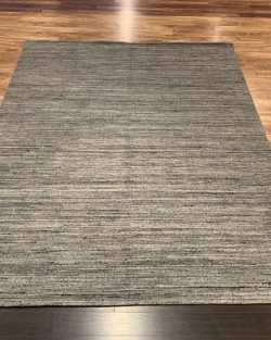 Modern Gray Abstract Hand Loomed  Wool Rug