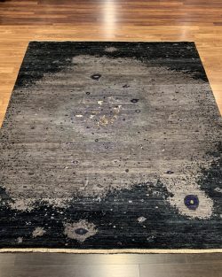 Hand Knotted Abstract Galaxy Design Rug