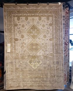 Modern Geometric Irridescent Power Loom Rug *