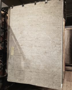 Transitional Distressed Damask Ivory Gray Rug *