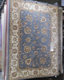 Classic Allover Design Light Blue Rug *