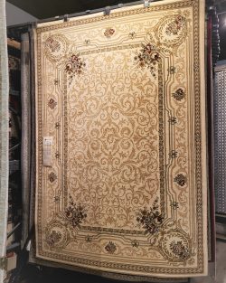 Decorative Transitional Beige Floral Machine Made Rug *