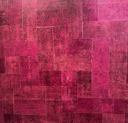 8'9" x 10' Turkish handknotted " Patchwork" Design, 100% Wool