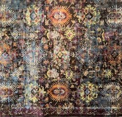 8' x 10'9" Turkish Decorative Man-Made Powerloom
