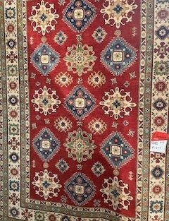 6' x 9' Pakistan, Handknotted Wool, Kazak Design