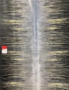 6'2" x 8'10" India Modern, Handknotted Wool & Silk