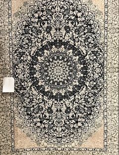 5' x 8' Dark Blue Persian, Machine Made