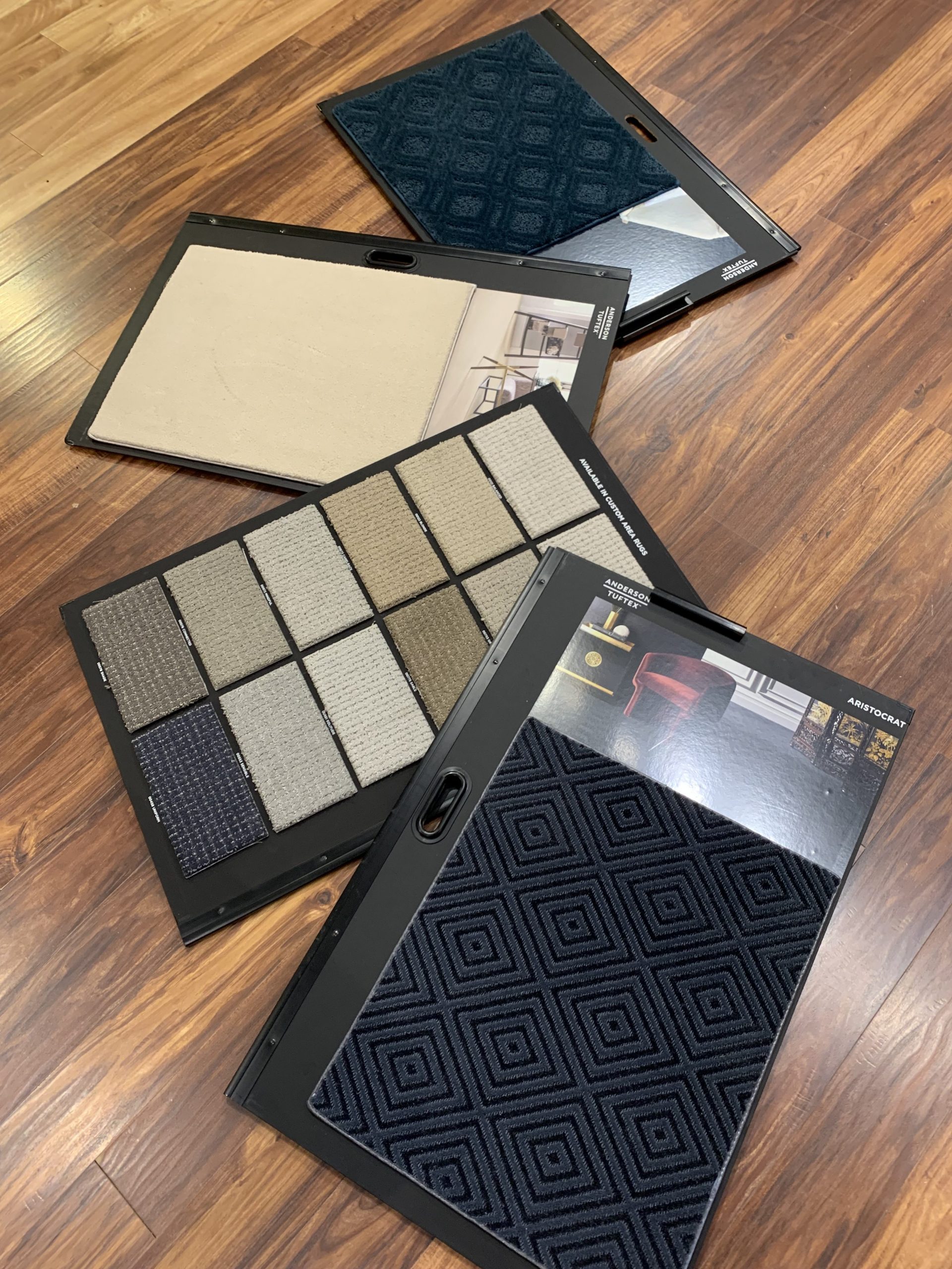 Carpet sample boards — Anderson Tuftex collection