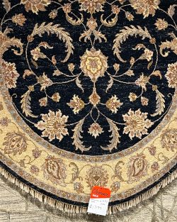 6'1"x9'1" Oval, Indian, Peshawar, wool, Rug.